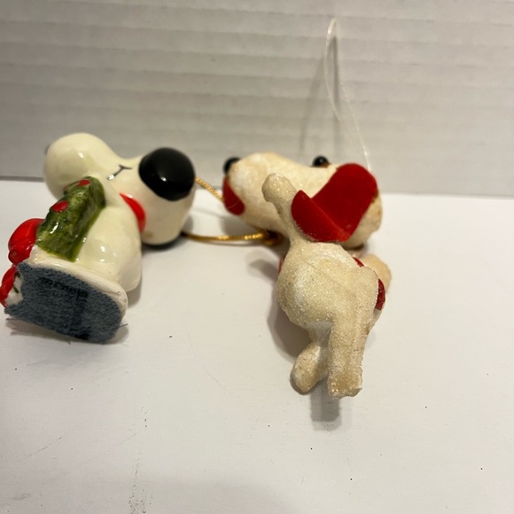 Vintage Peanuts Snoopy Charlie Brown VTG Rare Christmas Holiday ornament lot - Picture 5 of 7